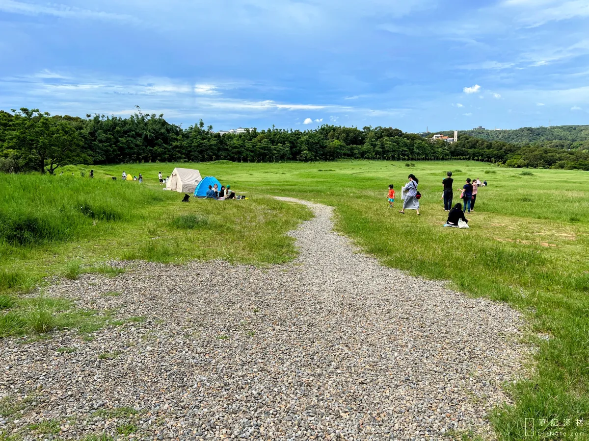 新竹香山景點「青青草原」自由奔馳的大草原，親子必去溜滑梯