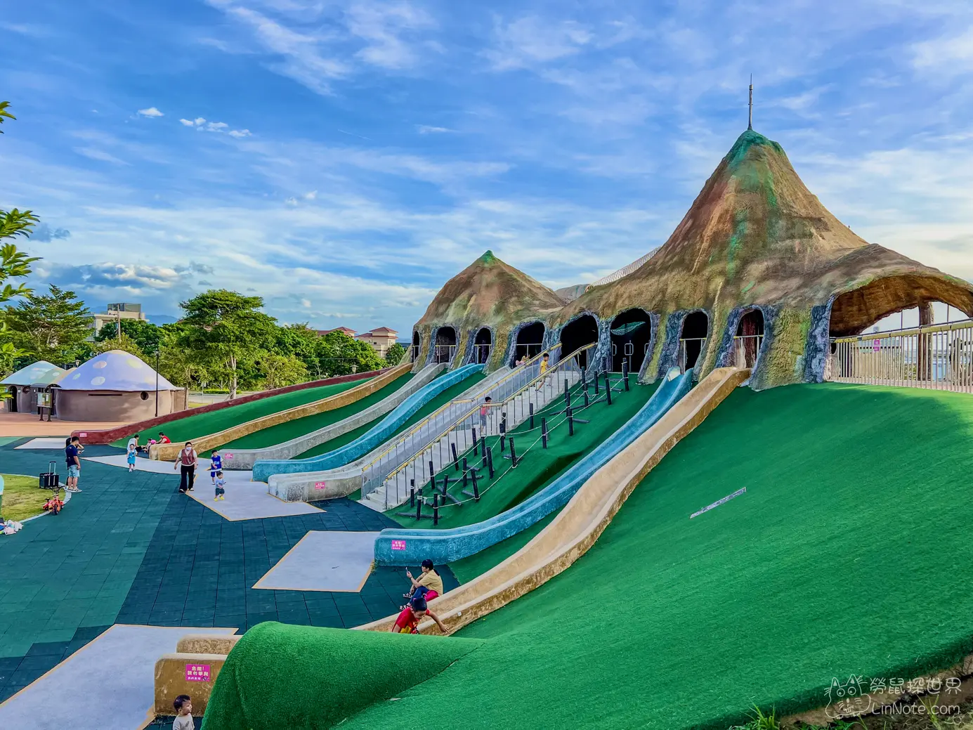 竹南獅山親子公園火炎山溜滑梯