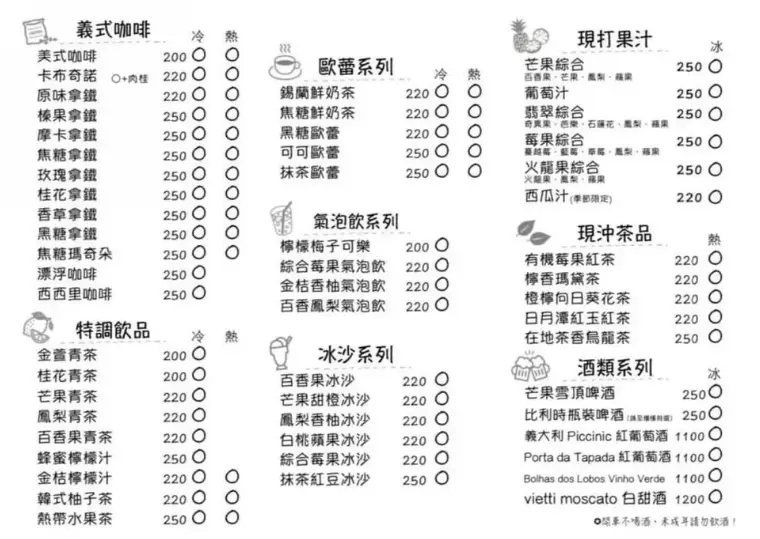 Kong pizza cafe hsinchu menu 新竹空ㄟ咖啡菜單