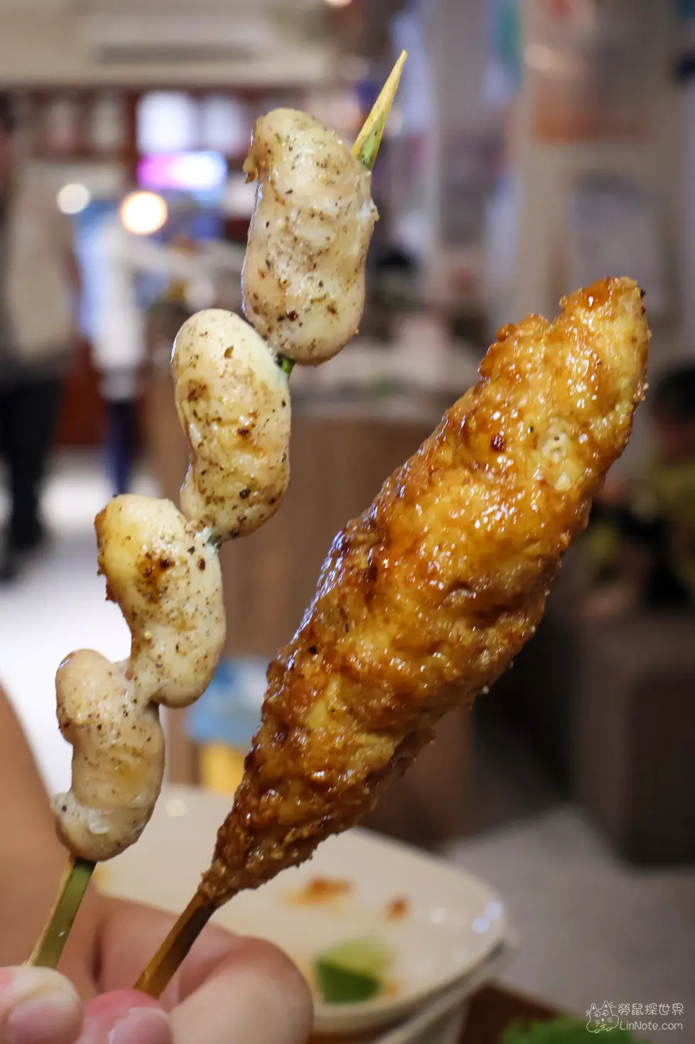 Smoke from cooking skewers 31