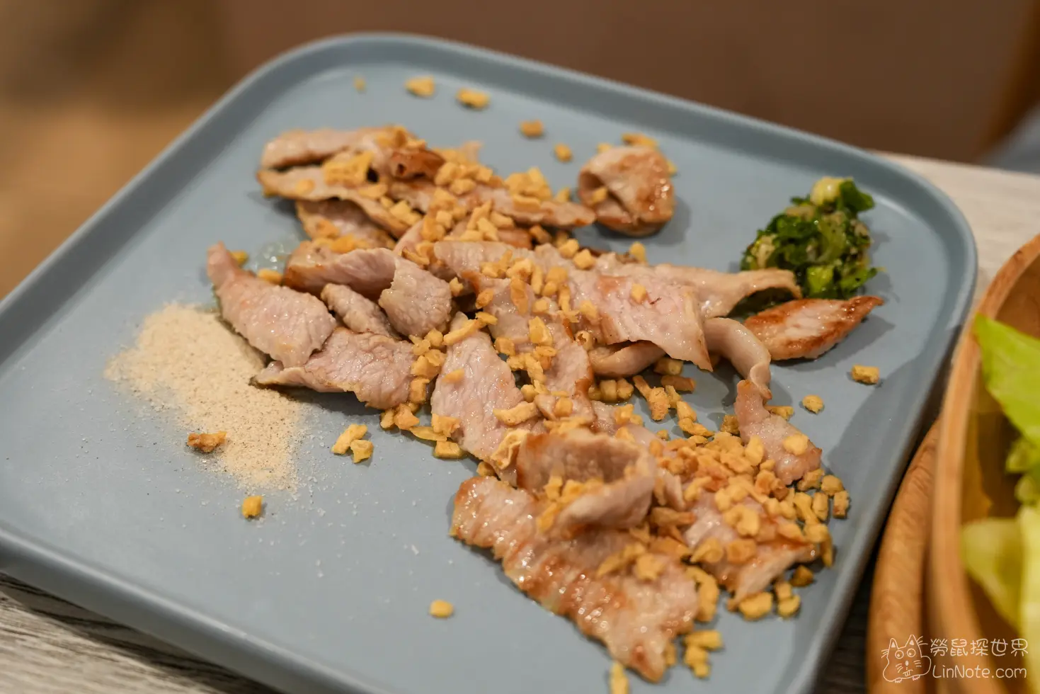 弎食鉄板料理草屯店 黃金六兩松阪豚桃餐